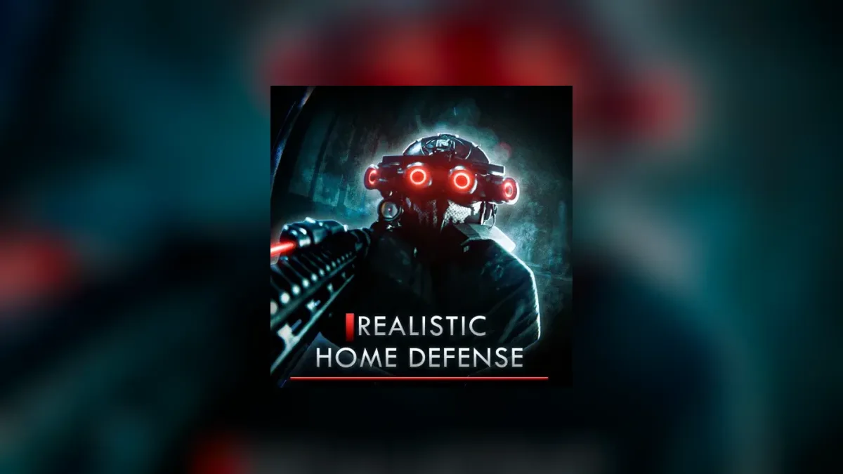 Realistic Home Defense icon: a dark tactical emblem with the game's red accent bar, used as the cover for the beginner route